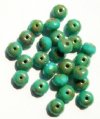 25 5x7mm Faceted Opaque Turqoise Picasso Donut Beads